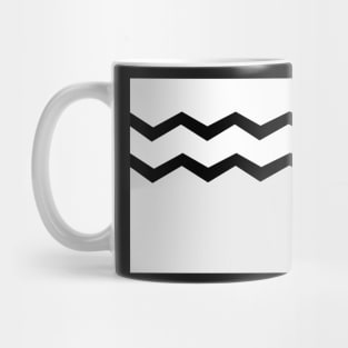 Abstract zigzag - gray, black and white. Mug